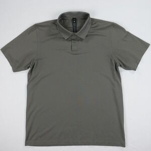 Lululemon Pique Classic Fit Polo Shirt Men's XL Green Short Sleeve LM3F67S
